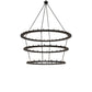 Meyda Lighting Loxley 80" 76-Light 3-Tier Textured Black Chandelier