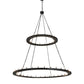 Meyda Lighting Loxley 84" 48-Light 2-Tier Textured Black Chandelier
