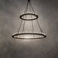 Meyda Lighting Loxley 84" 48-Light 2-Tier Textured Black Chandelier