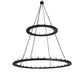 Meyda Lighting Loxley 84" 48-Light 2-Tier Textured Black Chandelier