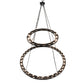 Meyda Lighting Loxley 84" 48-Light 2-Tier Textured Black Chandelier