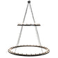Meyda Lighting Loxley 84" 48-Light 2-Tier Textured Black Chandelier