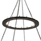 Meyda Lighting Loxley 84" 48-Light 2-Tier Textured Black Chandelier
