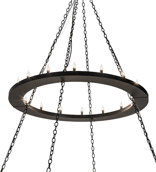 Meyda Lighting Loxley 84" 48-Light 2-Tier Textured Black Chandelier