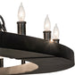Meyda Lighting Loxley 84" 48-Light 2-Tier Textured Black Chandelier