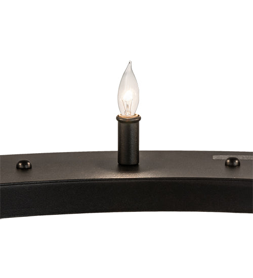 Meyda Lighting Loxley 84" 48-Light 2-Tier Textured Black Chandelier