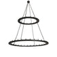 Meyda Lighting Loxley 84" 48-Light 2-Tier Textured Black Chandelier