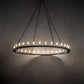 Meyda Lighting Loxley 94" 32-Light Solar Black & Brushed Brass Chandelier