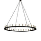 Meyda Lighting Loxley 94" 32-Light Solar Black & Brushed Brass Chandelier