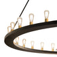 Meyda Lighting Loxley 94" 32-Light Solar Black & Brushed Brass Chandelier