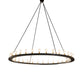 Meyda Lighting Loxley 94" 32-Light Solar Black & Brushed Brass Chandelier
