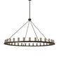 Meyda Lighting Loxley 96" 32-Light Timeless Bronze Chandelier With Clear Seeded Shade Glass