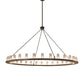 Meyda Lighting Loxley 96" 32-Light Timeless Bronze Chandelier With Clear Seeded Shade Glass