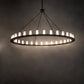 Meyda Lighting Loxley 96" 32-Light Timeless Bronze Chandelier With White Statuario Idalight Shade