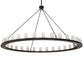 Meyda Lighting Loxley 96" 32-Light Timeless Bronze Chandelier With White Statuario Idalight Shade