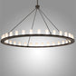 Meyda Lighting Loxley 96" 32-Light Timeless Bronze Chandelier With White Statuario Idalight Shade
