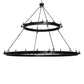 Meyda Lighting Loxley 96" 36-Light 2-Tier Solar Black Chandelier