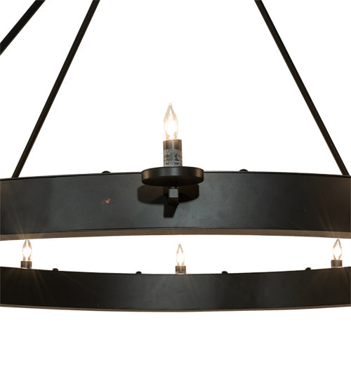 Meyda Lighting Loxley 96" 36-Light 2-Tier Solar Black Chandelier
