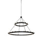 Meyda Lighting Loxley 96" 36-Light 2-Tier Solar Black Chandelier