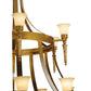 Meyda Lighting Lubovich 72" 18-Light 2-Tier Gilded Gold Chandelier With Gold Scavo Shade Glass