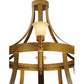 Meyda Lighting Lubovich 72" 18-Light 2-Tier Gilded Gold Chandelier With Gold Scavo Shade Glass