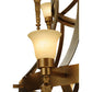Meyda Lighting Lubovich 72" 18-Light 2-Tier Gilded Gold Chandelier With Gold Scavo Shade Glass