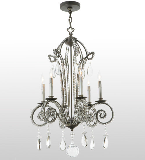 Meyda Lighting Lucerne 24" 6-Light Iron Ore Chandelier