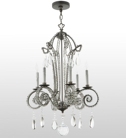 Meyda Lighting Lucerne 24" 6-Light Iron Ore Chandelier