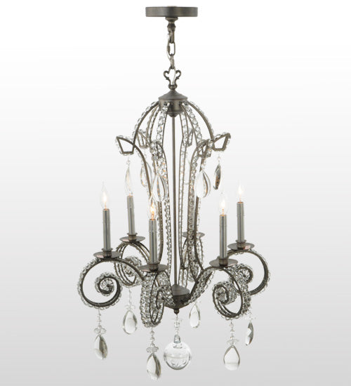 Meyda Lighting Lucerne 24" 6-Light Iron Ore Chandelier