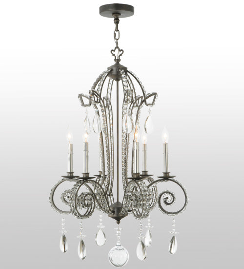 Meyda Lighting Lucerne 24" 6-Light Iron Ore Chandelier