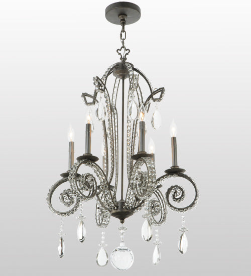 Meyda Lighting Lucerne 24" 6-Light Iron Ore Chandelier