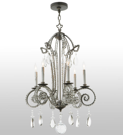 Meyda Lighting Lucerne 24" 6-Light Iron Ore Chandelier