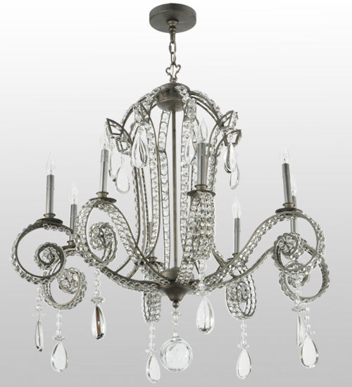 Meyda Lighting Lucerne 40" 8-Light Iron Ore Chandelier