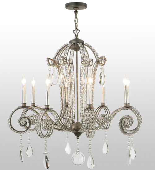 Meyda Lighting Lucerne 40" 8-Light Iron Ore Chandelier