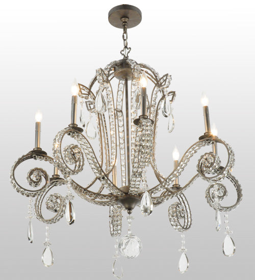 Meyda Lighting Lucerne 40" 8-Light Iron Ore Chandelier