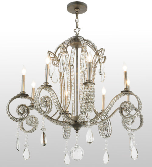 Meyda Lighting Lucerne 40" 8-Light Iron Ore Chandelier