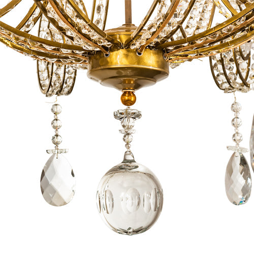 Meyda Lighting Lucerne 40" 8-Light Transparent Gold Chandelier