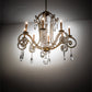 Meyda Lighting Lucerne 40" 8-Light Transparent Gold Chandelier