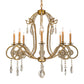 Meyda Lighting Lucerne 40" 8-Light Transparent Gold Chandelier