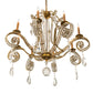 Meyda Lighting Lucerne 40" 8-Light Transparent Gold Chandelier