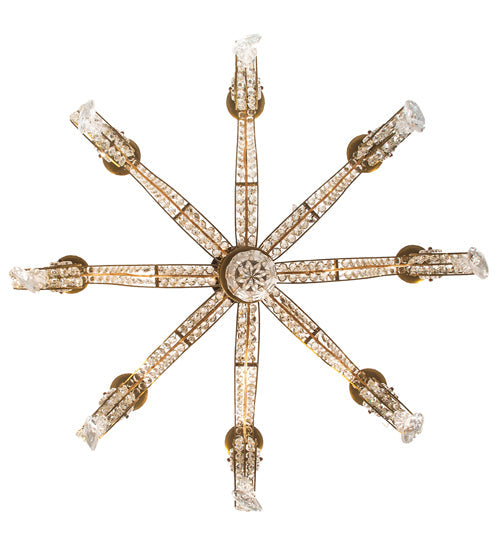 Meyda Lighting Lucerne 40" 8-Light Transparent Gold Chandelier