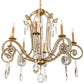 Meyda Lighting Lucerne 40" 8-Light Transparent Gold Chandelier