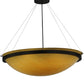 Meyda Lighting Lucus 67" 8-Light Oil Rubbed Bronze Inverted Pendant Light With Amber Tawnyrock Idalight Shade Glass