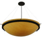 Meyda Lighting Lucus 67" 8-Light Oil Rubbed Bronze Inverted Pendant Light With Amber Tawnyrock Idalight Shade Glass
