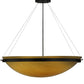 Meyda Lighting Lucus 67" 8-Light Oil Rubbed Bronze Inverted Pendant Light With Amber Tawnyrock Idalight Shade Glass