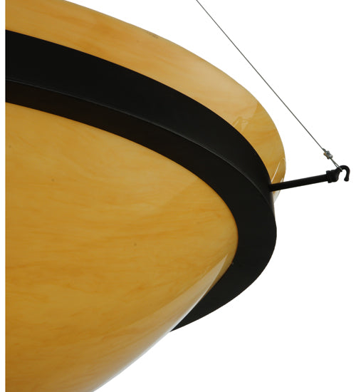 Meyda Lighting Lucus 67" 8-Light Oil Rubbed Bronze Inverted Pendant Light With Amber Tawnyrock Idalight Shade Glass