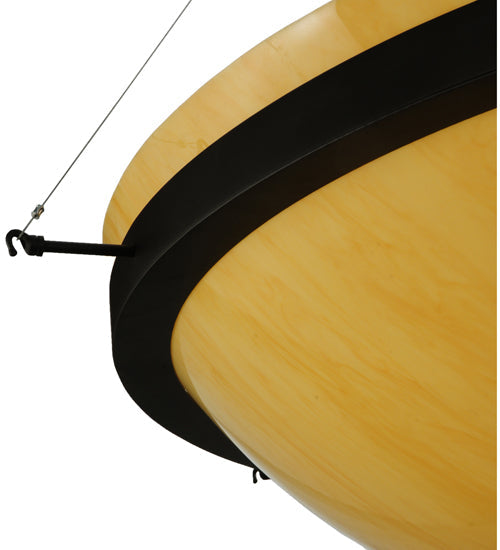 Meyda Lighting Lucus 67" 8-Light Oil Rubbed Bronze Inverted Pendant Light With Amber Tawnyrock Idalight Shade Glass
