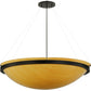 Meyda Lighting Lucus 67" 8-Light Oil Rubbed Bronze Inverted Pendant Light With Amber Tawnyrock Idalight Shade Glass
