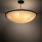 Meyda Lighting Lucus 67" 8-Light Timeless Bronze Earth Marble Inverted Pendant Light With Beige Sahara Taupe Idalight Shade