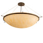 Meyda Lighting Lucus 67" 8-Light Timeless Bronze Earth Marble Inverted Pendant Light With Beige Sahara Taupe Idalight Shade